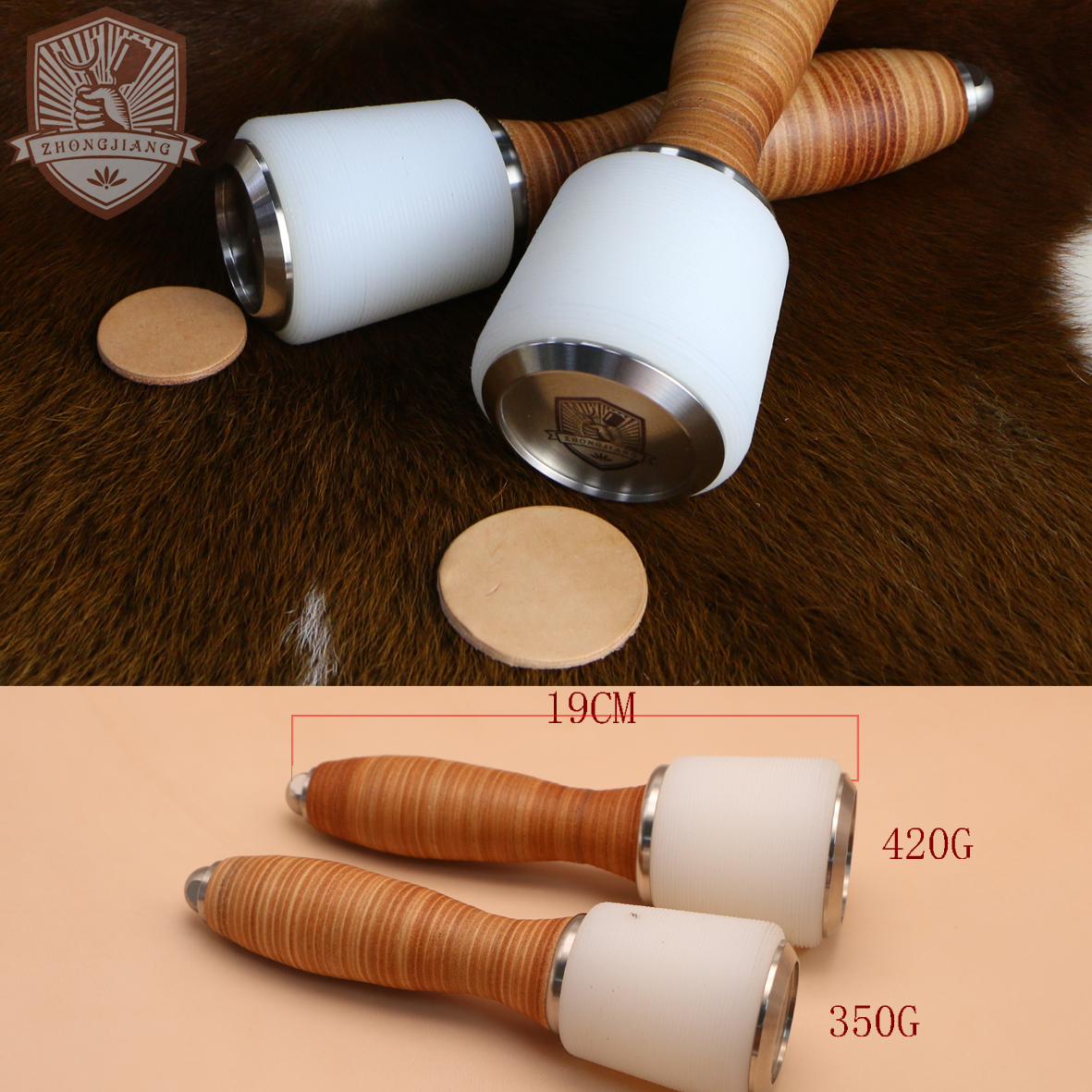 Leatherwork Hammer - Leather Carving Hammer Professional Leather Mallet