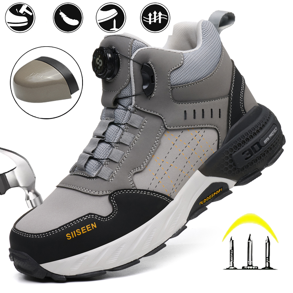 Leather Work Factory - Men's Safety Shoes Steel Toe Anti-