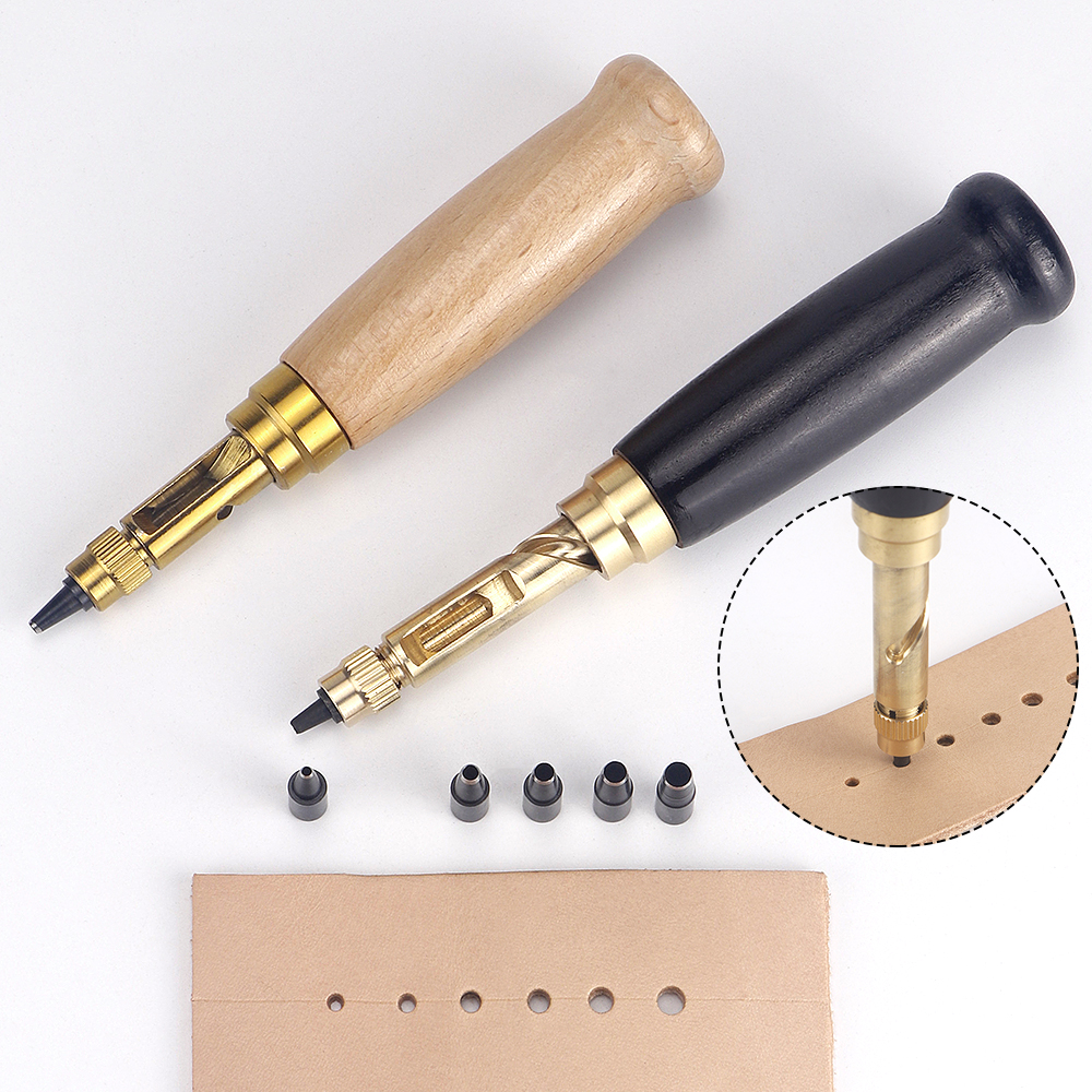 Leather Punch Revolving - DIY Manual Leather Hole Punch Set,