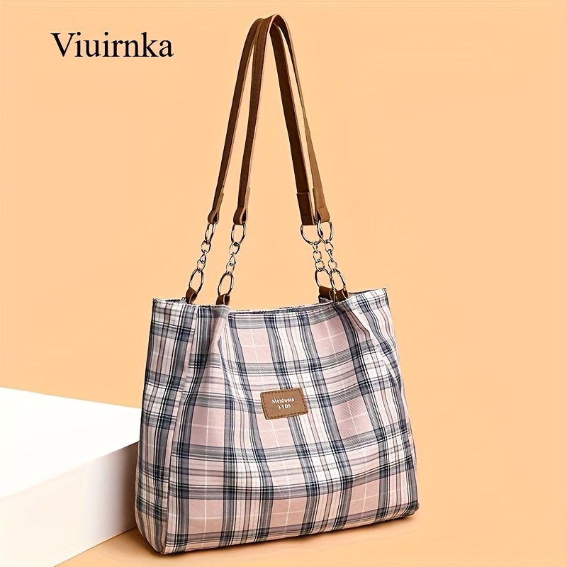 Leatherwork Essentials - Ladies' Fashion Plaid Handbag & Oversized
