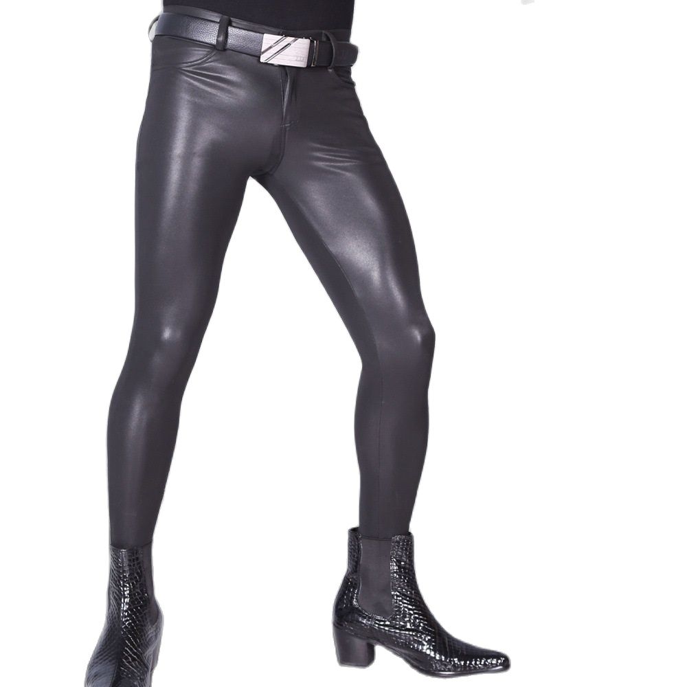 Men's Pantyhose PU Leather Pan - Leather Work Pants incelemesi ve fiyatı