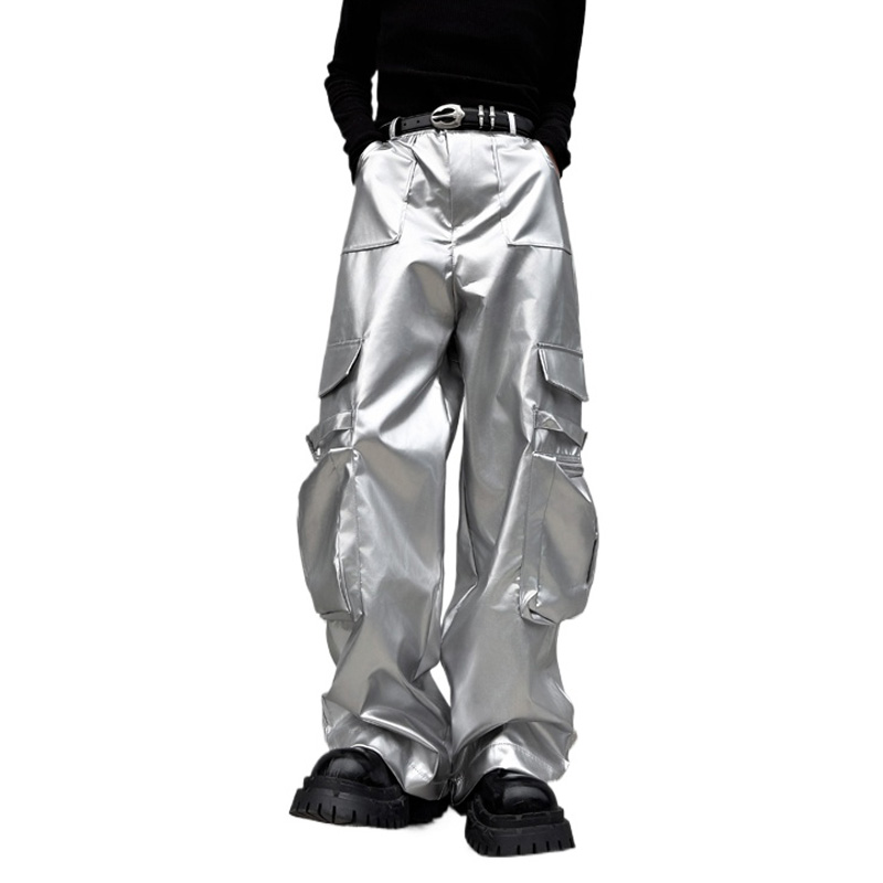 Silver Leather Pant Men Street - Leather Work Pants incelemesi ve fiyatı