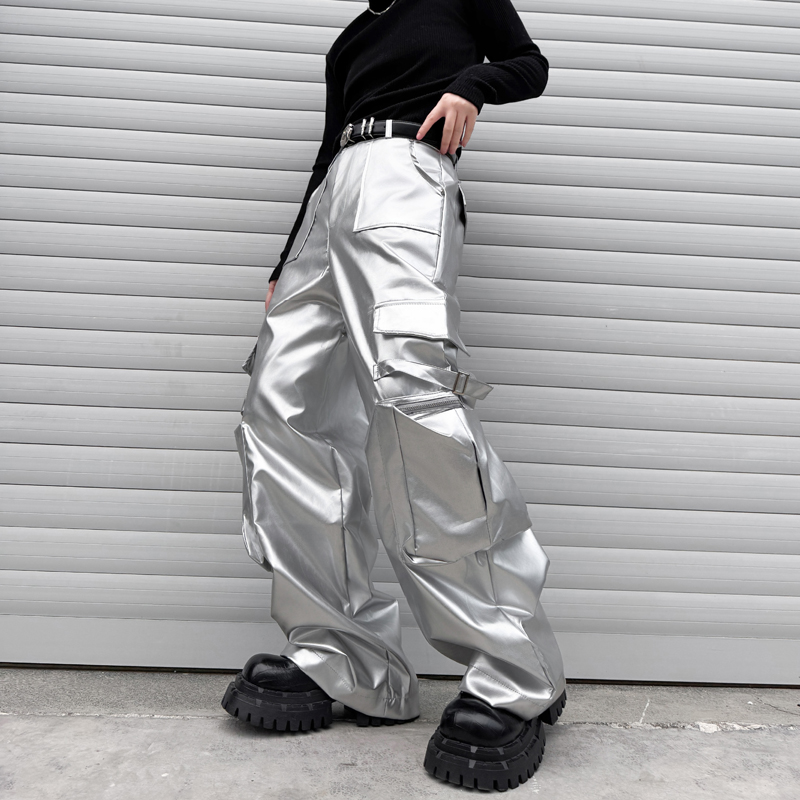 Silver Leather Pant Men Street - Leather Work Pants incelemesi ve fiyatı
