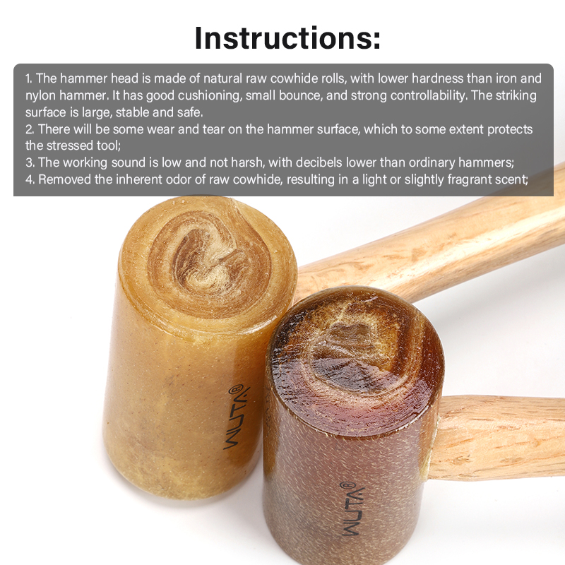 WUTA 100% Rawhide-head Mallet  - Mallet Rawhide Craft incelemesi ve fiyatı