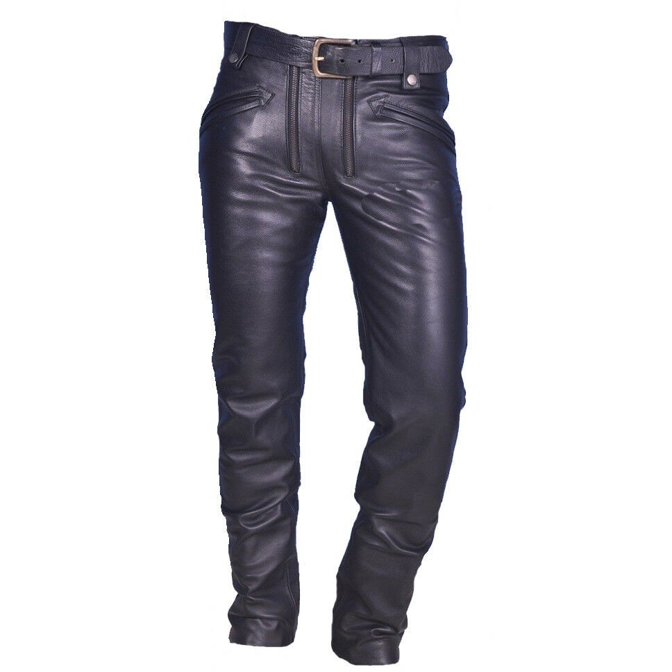 Men's Fashion Faux Leather Pan - Leather Work Pants incelemesi ve fiyatı