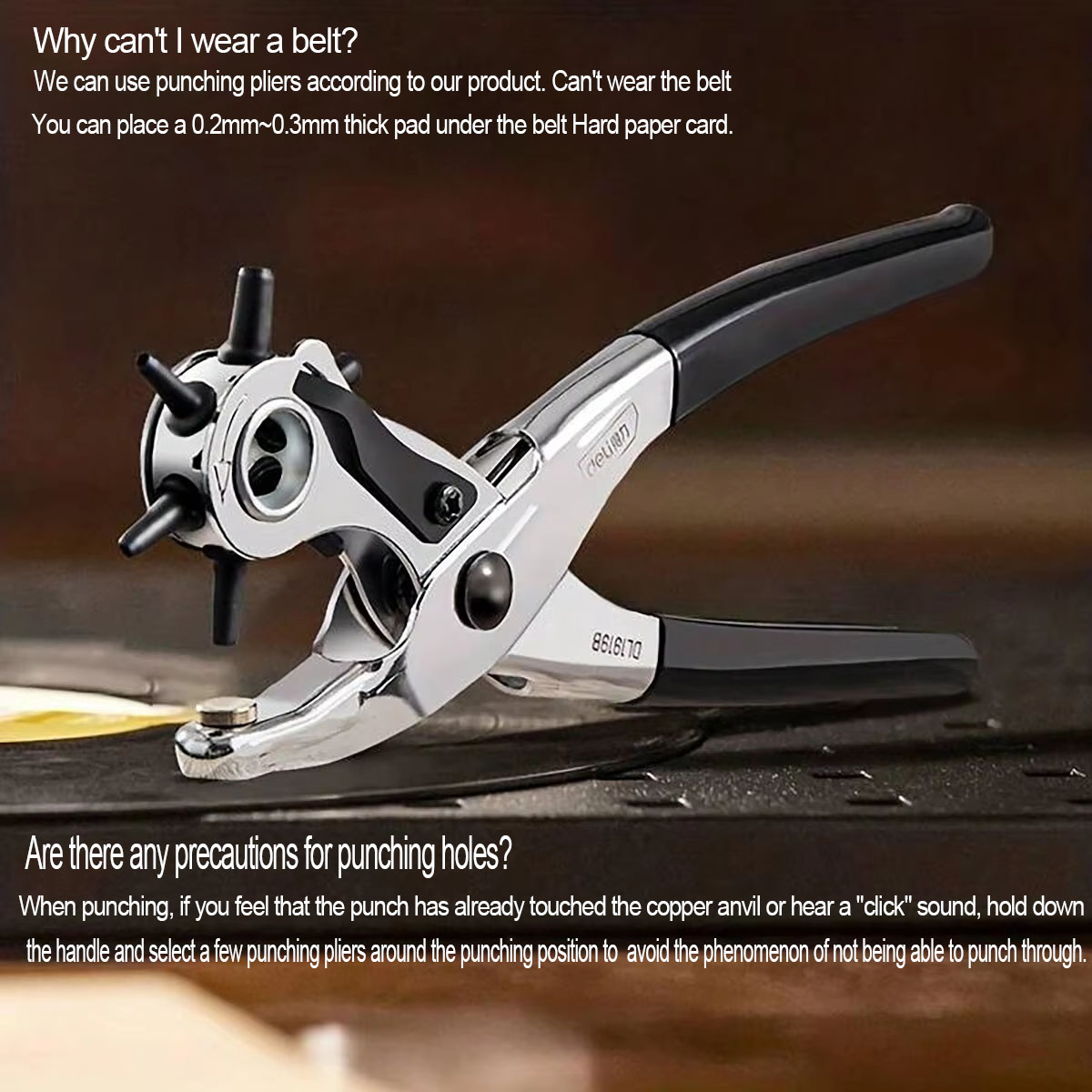 1pc-Belt Punch Pliers Leather  - Leather Punch Revolving incelemesi ve fiyatı