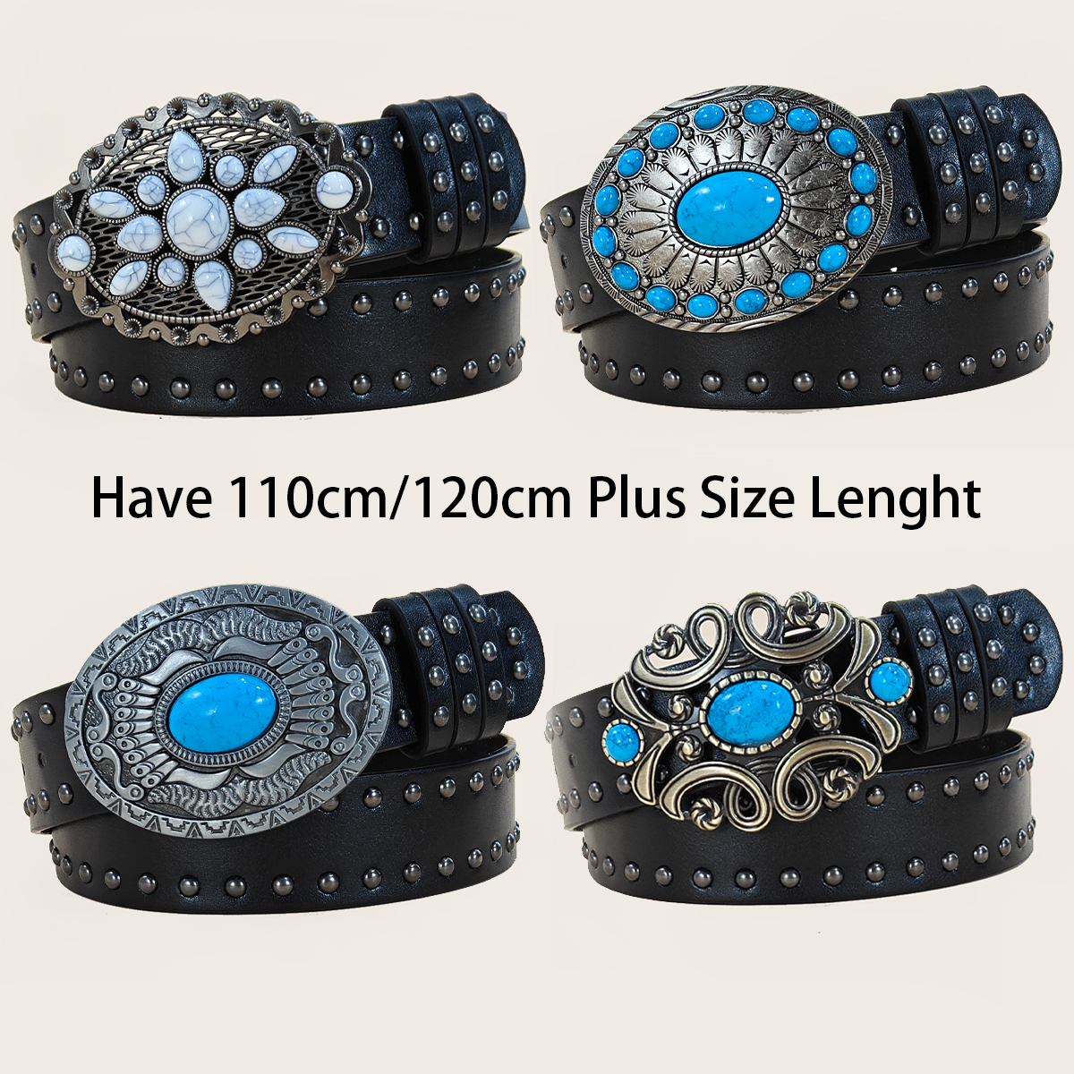 Men and women's casual Punk Ri - Leather Work Western incelemesi ve fiyatı