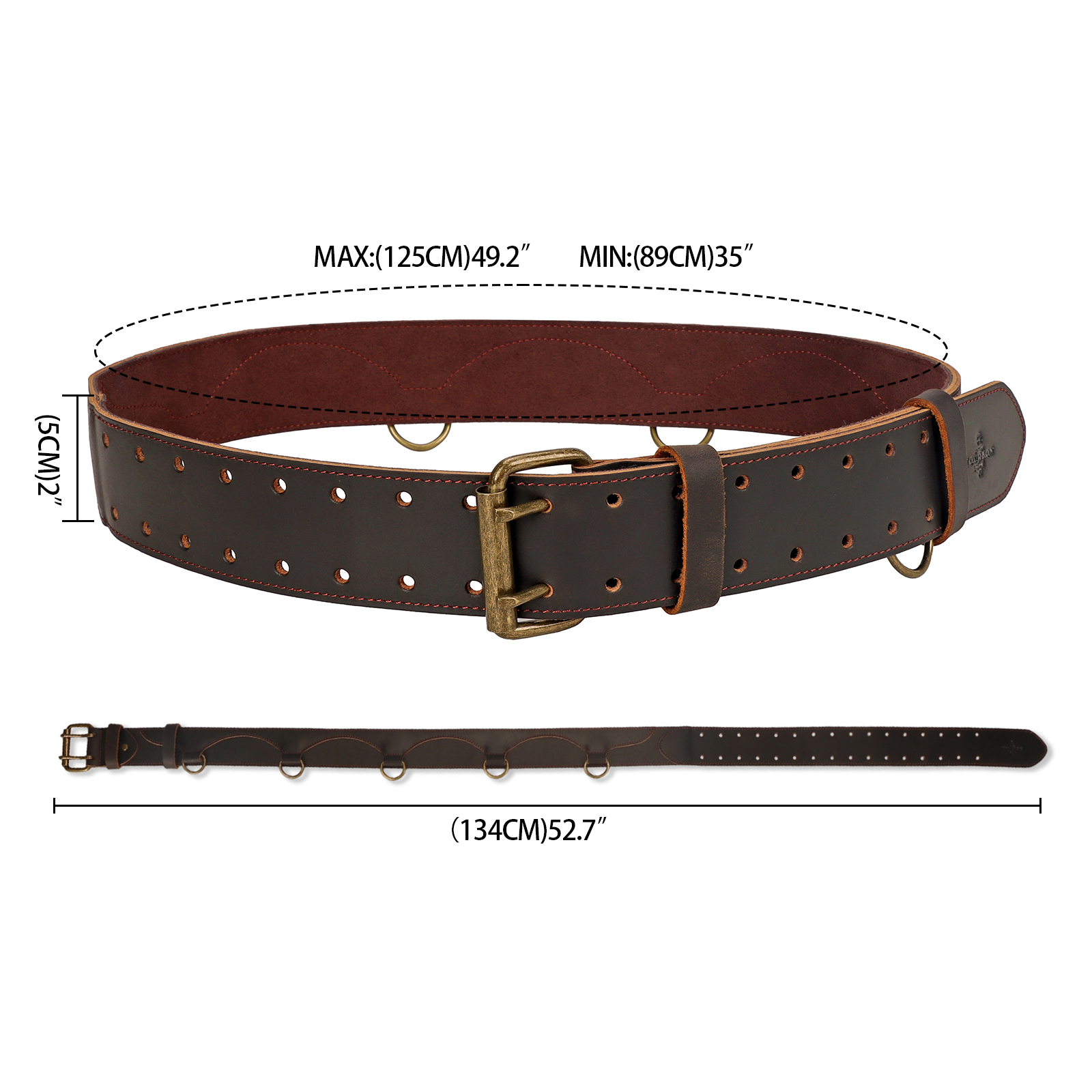 Tourbon Leather Tool Belt with - Leatherwork Hammer incelemesi ve fiyatı
