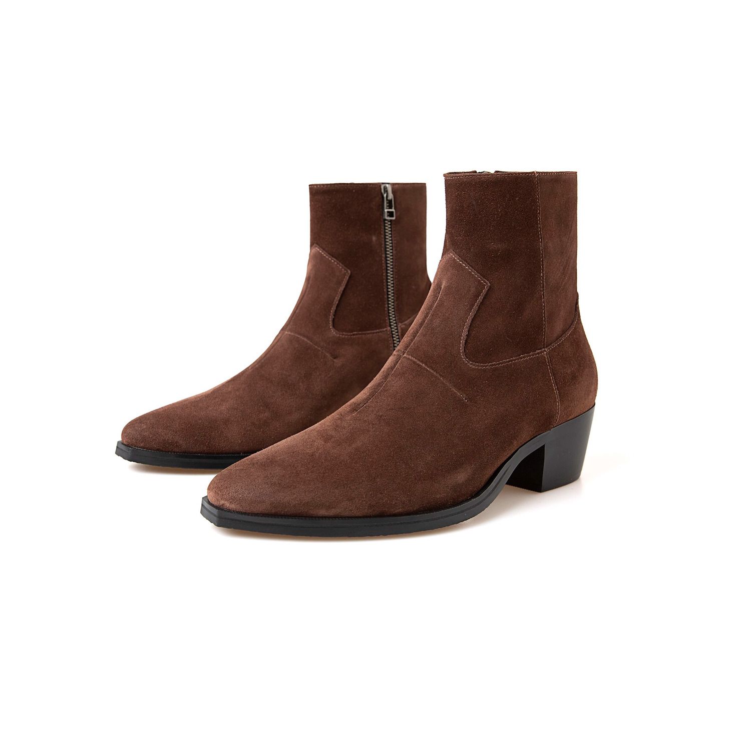 Trendy Western  Boots Thick Bo - Leather Work Western incelemesi ve fiyatı