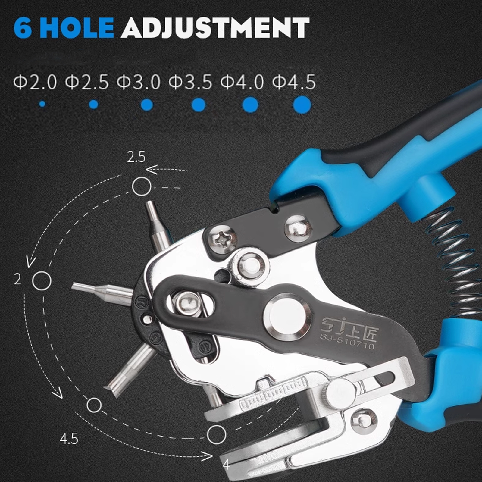 φ2/2.5/3/3.5/4.8/4.5mm Leather - Leather Punch Revolving incelemesi ve fiyatı
