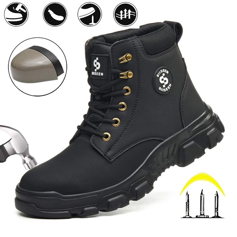 Men's Safety Shoes Anti-impact - Leather Work Factory incelemesi ve fiyatı