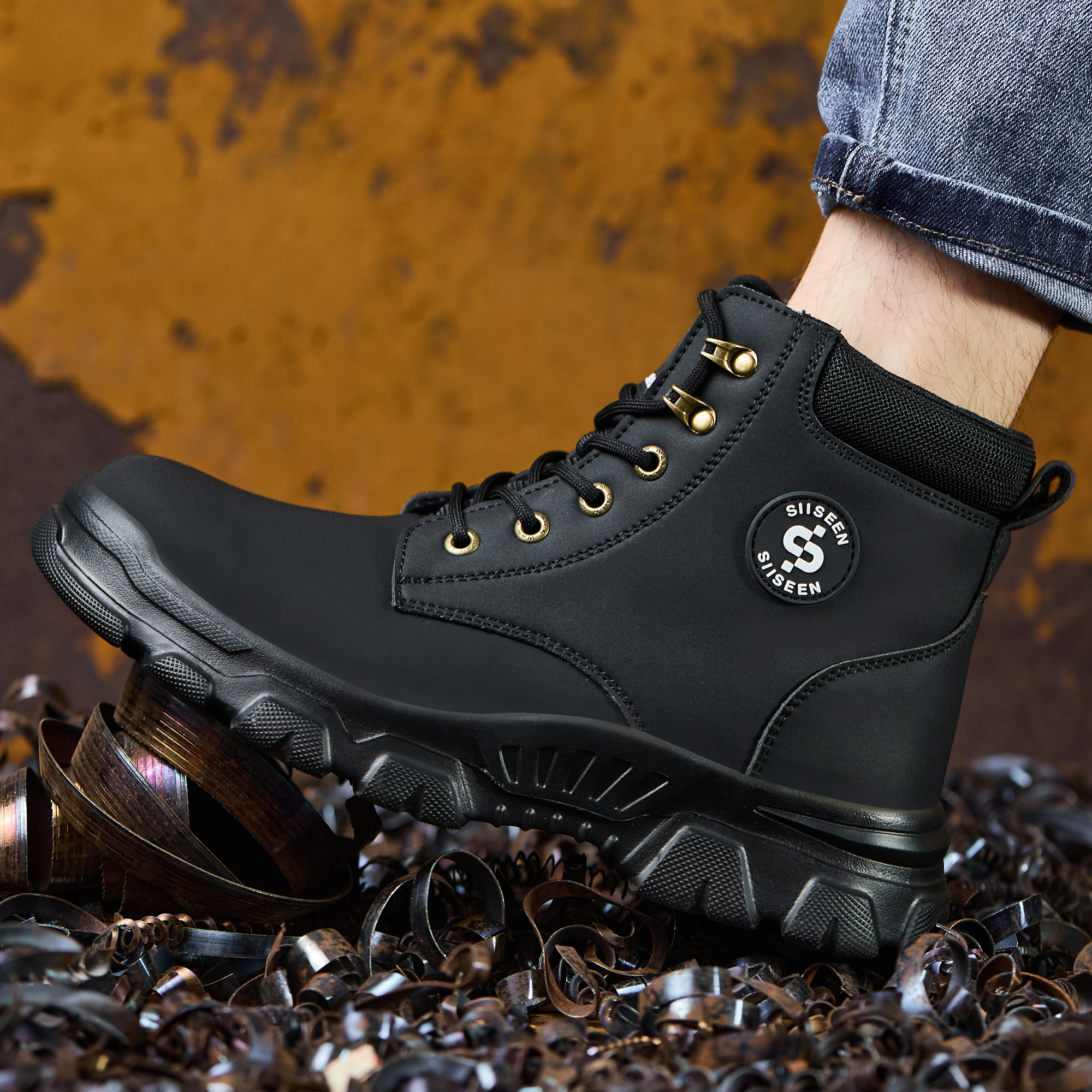 Men's Safety Shoes Anti-impact - Leather Work Factory incelemesi ve fiyatı