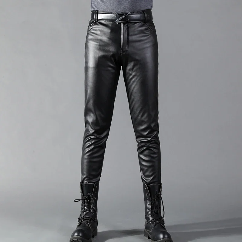 Men's Leather Pants Skinny Fit - Leather Work Pants incelemesi ve fiyatı