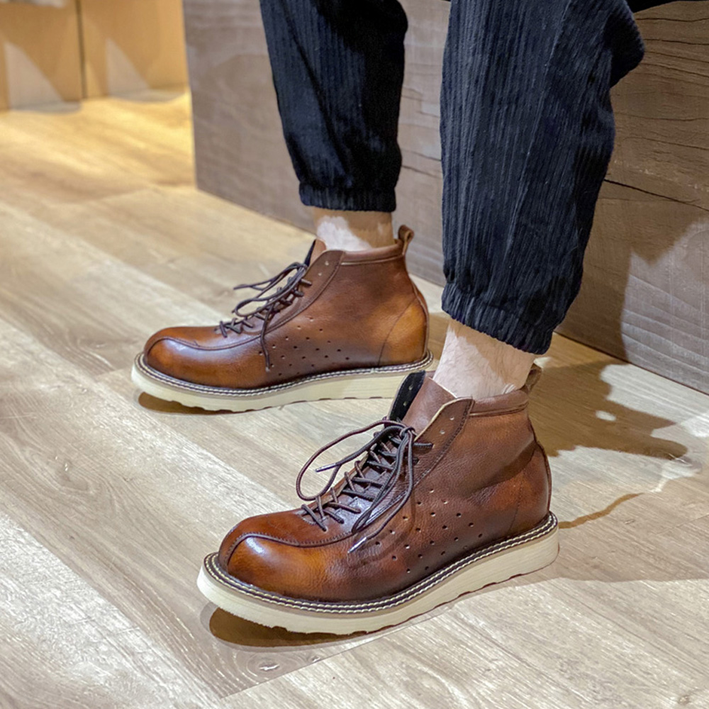 Men's Genuine Leather Hollow O - Leather Work Western incelemesi ve fiyatı