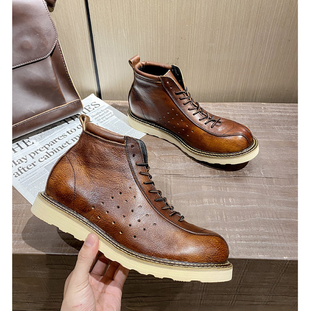 Men's Genuine Leather Hollow O - Leather Work Western incelemesi ve fiyatı