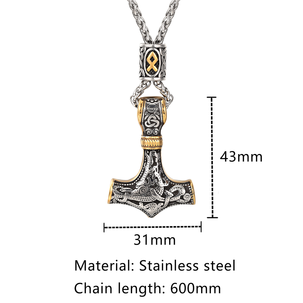 Gold Plated Norse Runes Beads  - Leatherwork Hammer incelemesi ve fiyatı