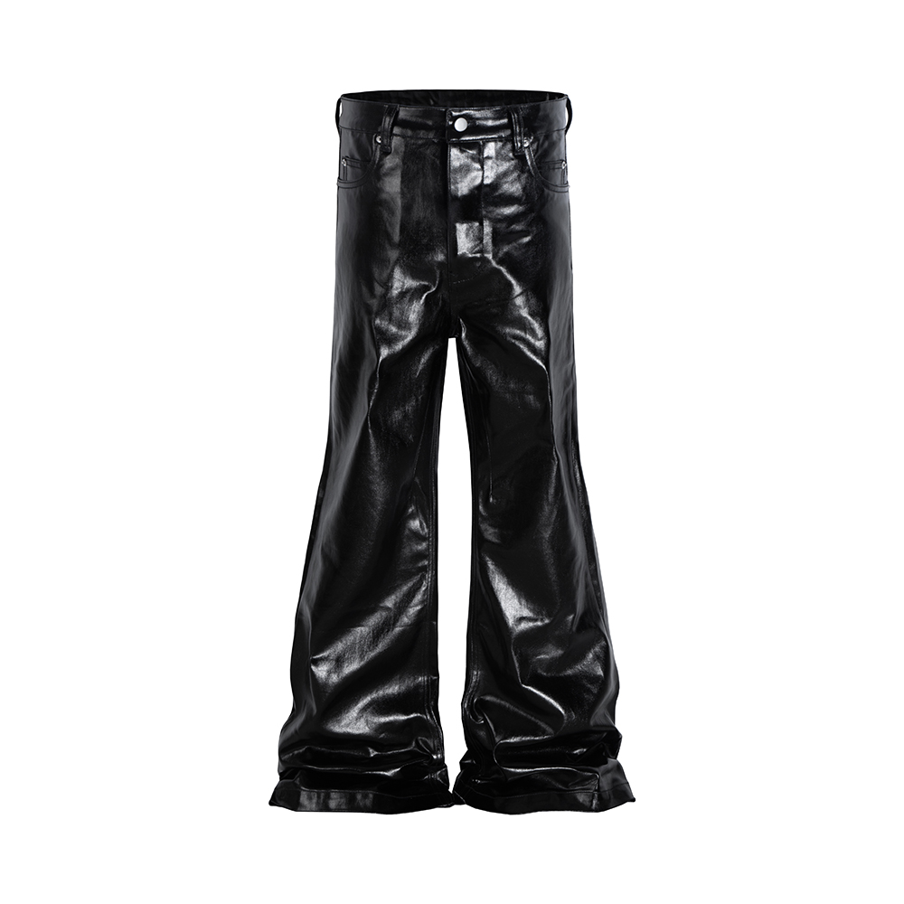 High Street Wide Leg Glossy Pu - Leather Work Pants incelemesi ve fiyatı