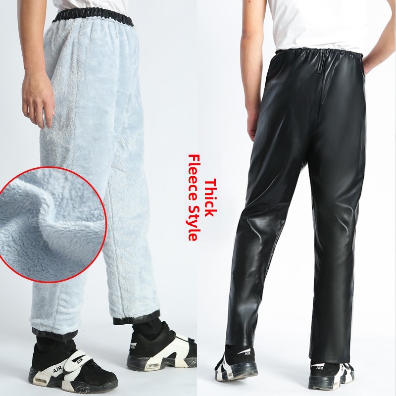 Thickened Fleece Lined Leather - Leather Work Pants incelemesi ve fiyatı