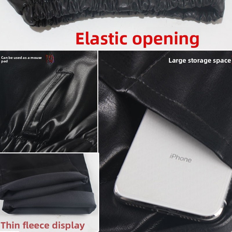 Thickened Fleece Lined Leather - Leather Work Pants incelemesi ve fiyatı