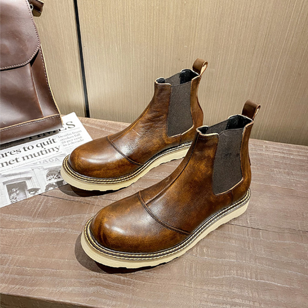 Retro Men's Genuine Leather Ch - Leather Work Western incelemesi ve fiyatı