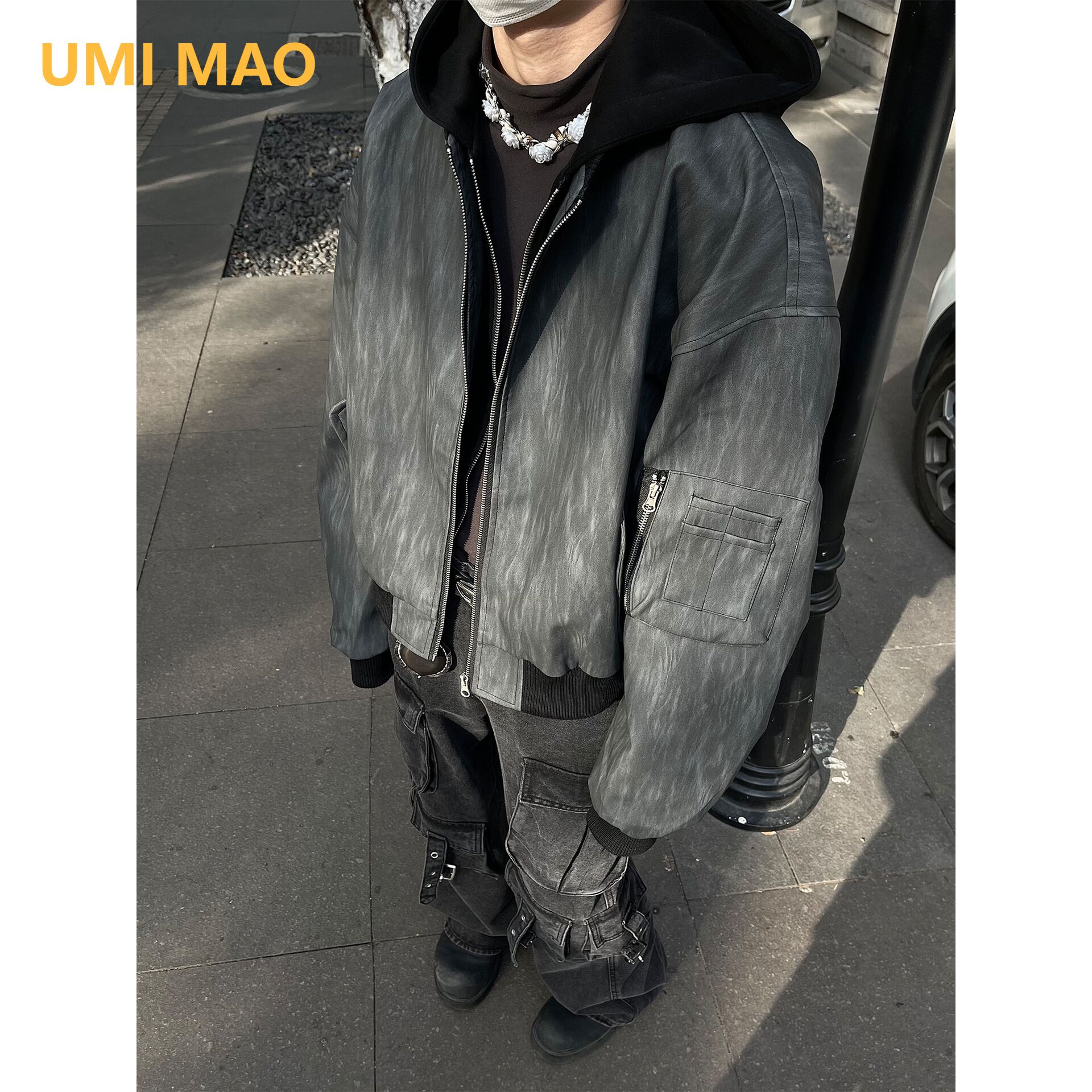 UMI MAO American Retro Work Ja - Leather Work Jacket With Hood incelemesi ve fiyatı
