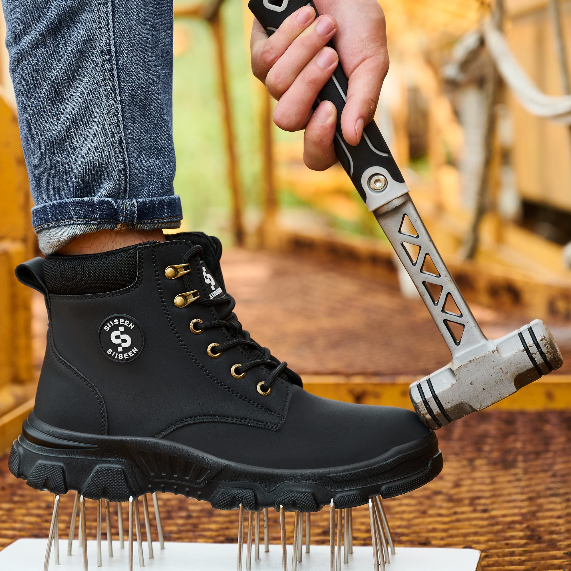 Men's Safety Shoes Steel Toe A - Leather Work Factory incelemesi ve fiyatı