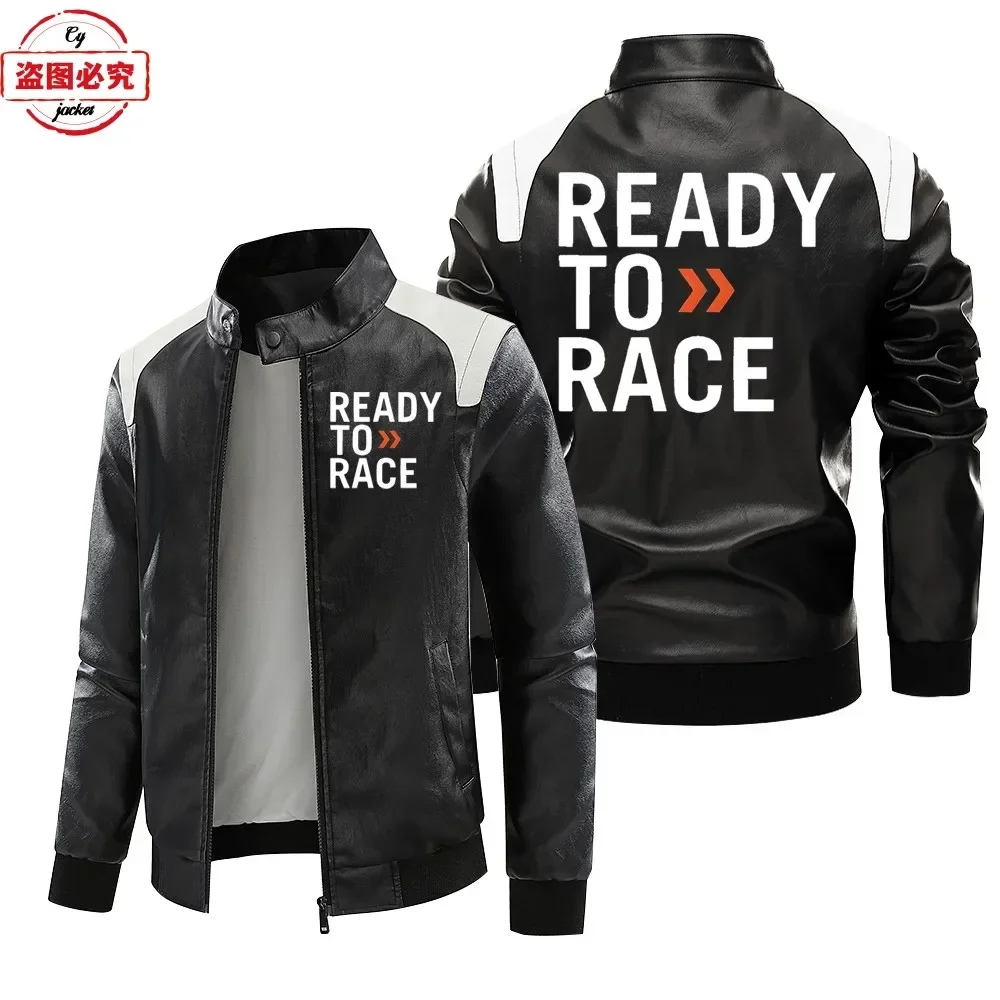 Ready to Race logo printed off - Leather Work Jacket With Hood incelemesi ve fiyatı