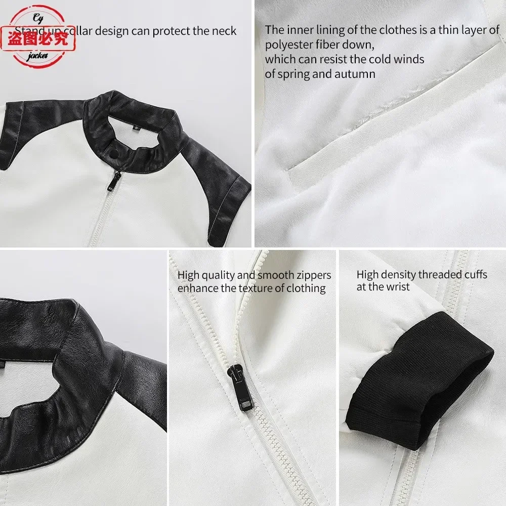 Ready to Race logo printed off - Leather Work Jacket With Hood incelemesi ve fiyatı