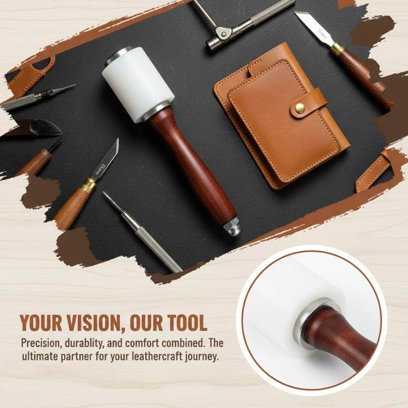 1PC Leather Carving Hammer Nyl - Leatherwork Hammer incelemesi ve fiyatı