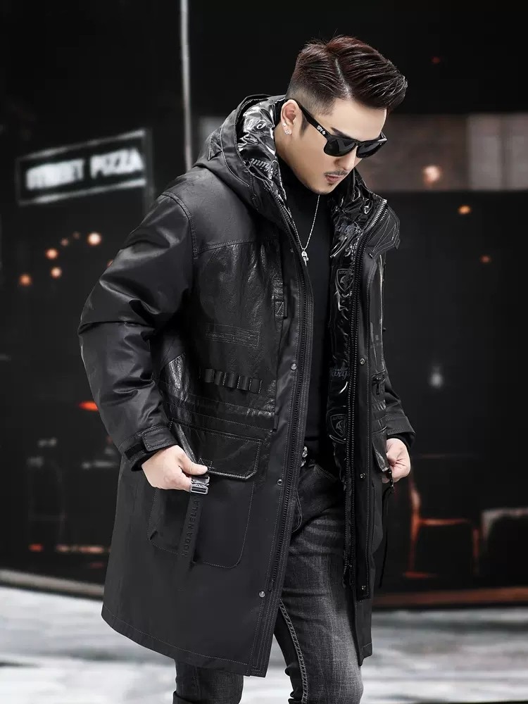 Winter Genuine Leather Coat Me - Leather Work Jacket With Hood incelemesi ve fiyatı