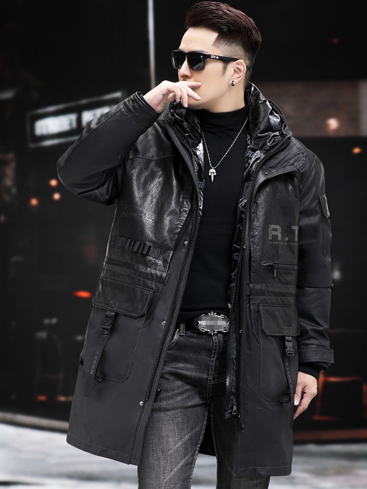 Winter Genuine Leather Coat Me - Leather Work Jacket With Hood incelemesi ve fiyatı
