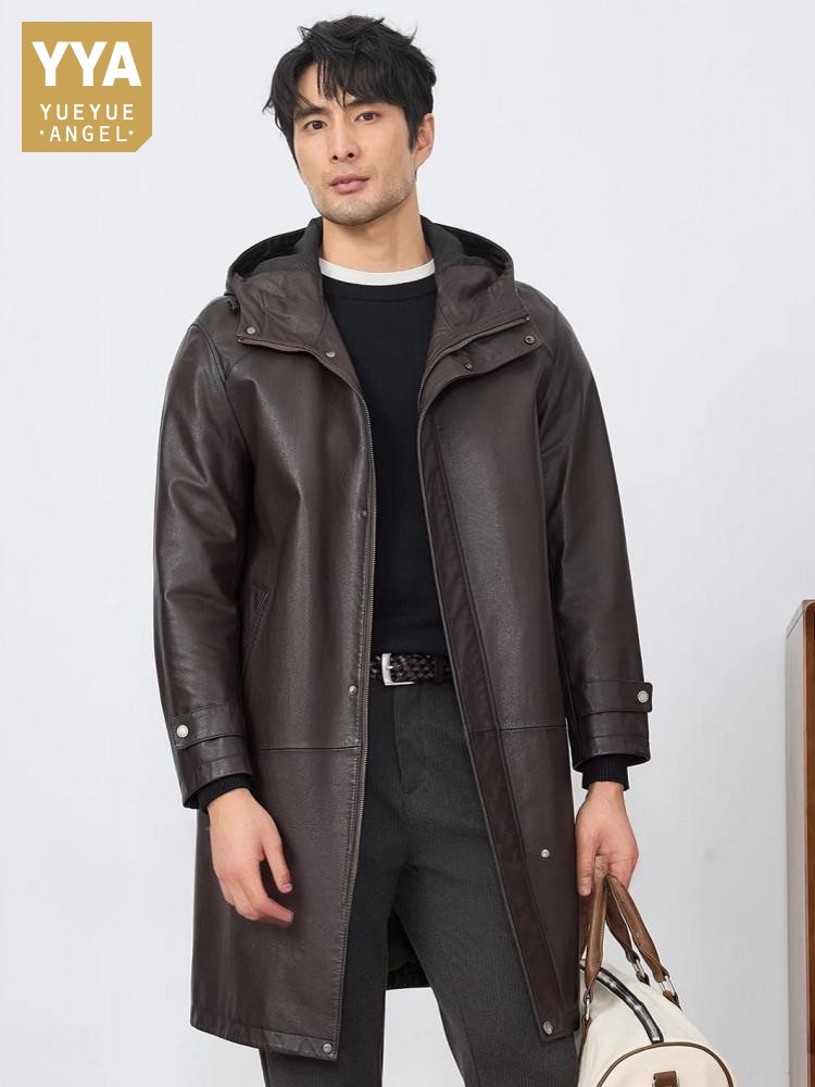 Fashion Mens Autum New Hooded  - Leather Work Jacket With Hood incelemesi ve fiyatı