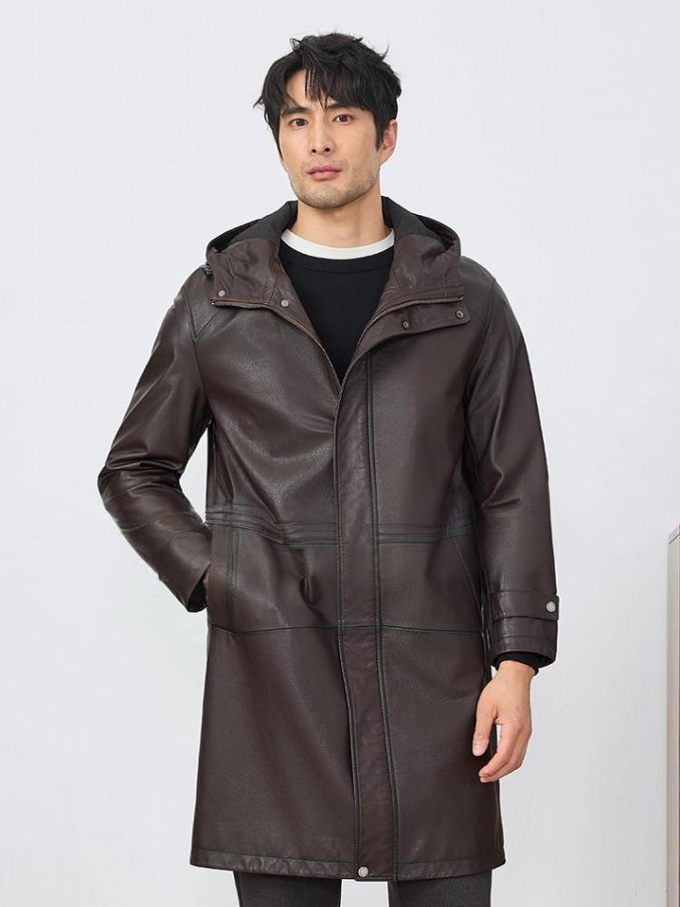 Fashion Mens Autum New Hooded  - Leather Work Jacket With Hood incelemesi ve fiyatı