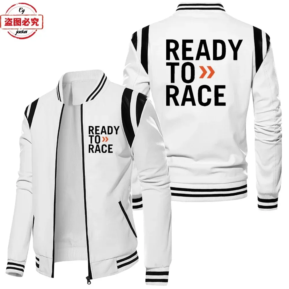 Ready To Race Logo Printed Off - Leather Work Jacket With Hood incelemesi ve fiyatı