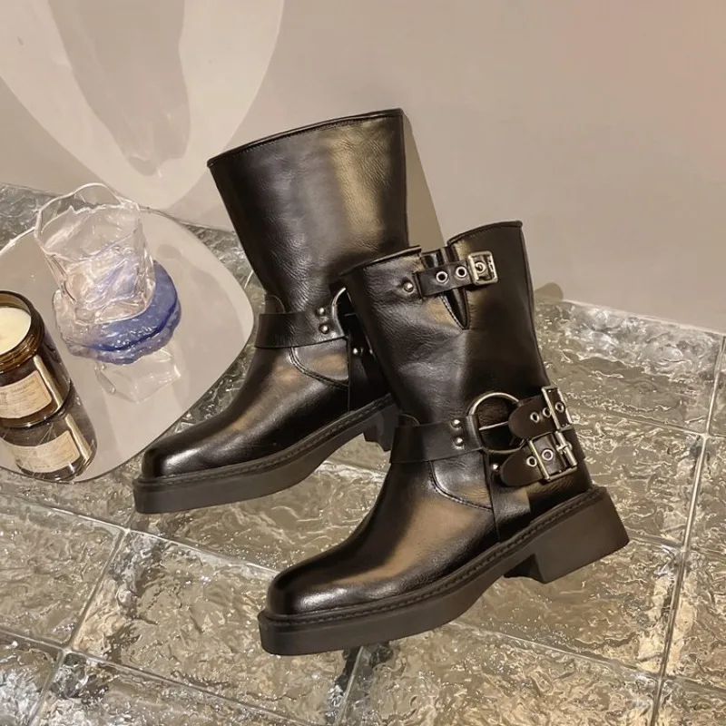 Women's Ankle Boots Autumn Wor - Leather Work Western incelemesi ve fiyatı