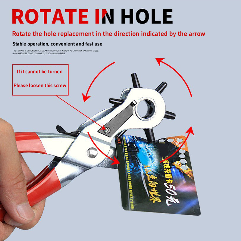 Leather Belt Hole Punch Plier  - Leather Punch Revolving incelemesi ve fiyatı