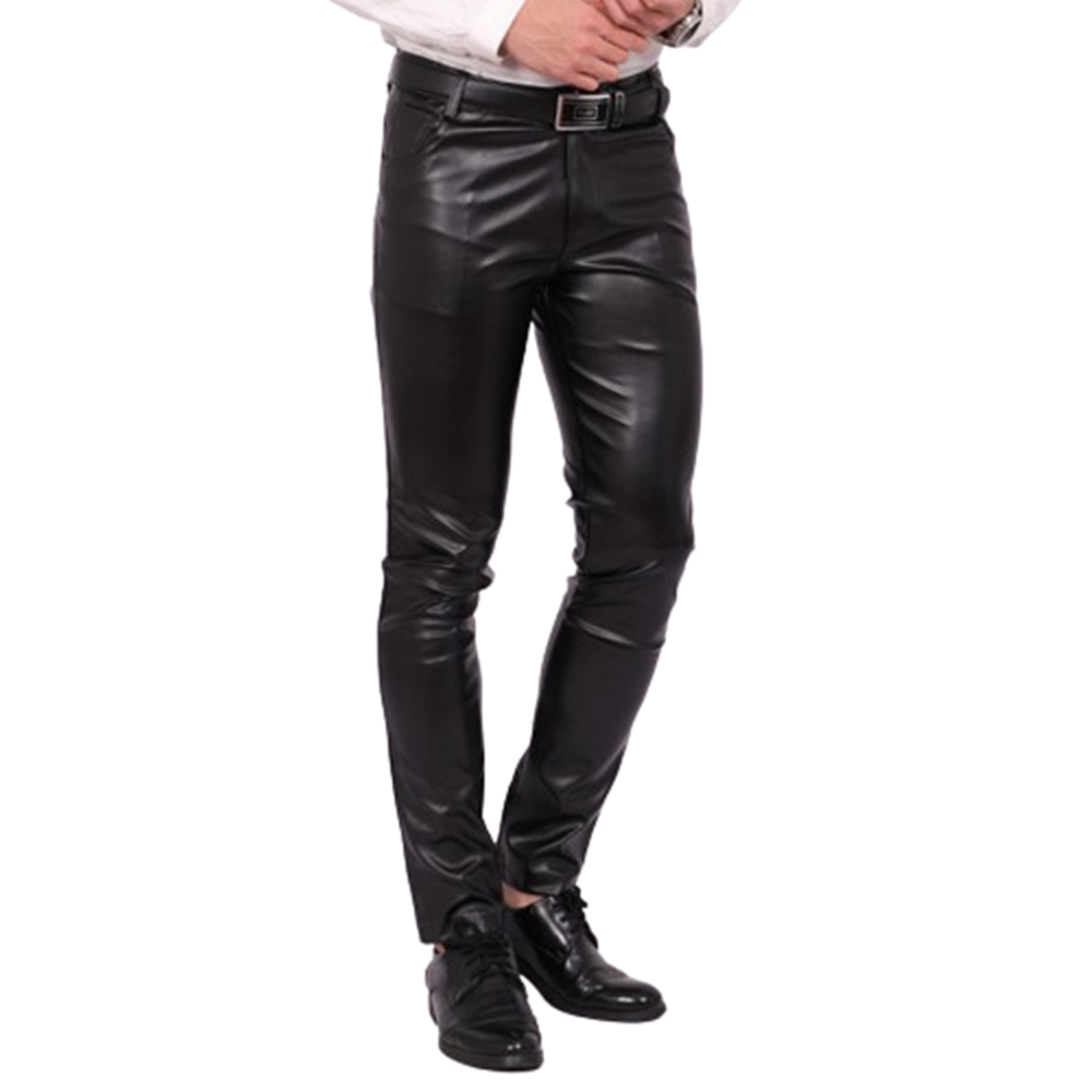 Men's Leather Pants Skinny Fit - Leather Work Pants incelemesi ve fiyatı